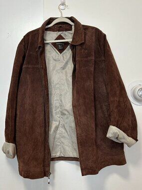 Oversized Brown Suede Jacket XXL